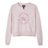Hanorac cu guler rotund și patch Chuck Taylor, mărimi asiatice „Pink”