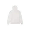 Hanorac larg din fleece cu logo brodat, alb