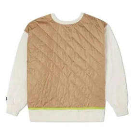 Hanorac matlasat cu guler rotund Shapes Mărimi asiatice „Beige”