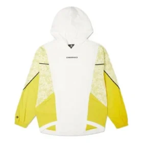 Hanorac sport casual cu glugă, culori contrastante, alb