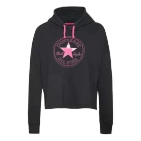 Hanorac sport casual cu glugă, tricotat, negru