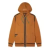 Hanorac UTILITY FULL ZIP cu glugă, mărimi asiatice „Dark Soba Brown”