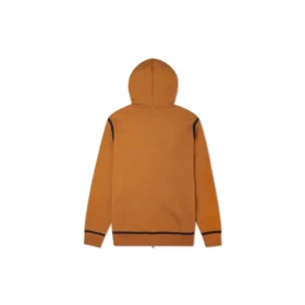 Hanorac UTILITY FULL ZIP cu glugă, mărimi asiatice „Dark Soba Brown”