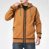 Hanorac UTILITY FULL ZIP cu glugă, mărimi asiatice „Dark Soba Brown”