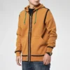 Hanorac UTILITY FULL ZIP cu glugă, mărimi asiatice „Dark Soba Brown”
