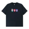 Imagini Tricou cu mâneci scurte și aplicație Unisex Negru