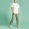 Imprimare cu logo Alphabet Retro Casual Mânecă scurtă Galben crem