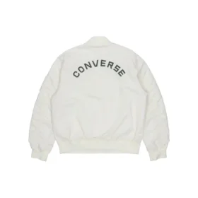 Jachetă aviator retro sportivă largă cu logo SS22, stil pentru cuplu, albă