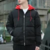 Jachetă bomber Court Down Mărimi asiatice „Negru Roșu”