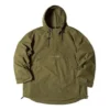Jachetă casual sport cu glugă și jumătate de fermoar Converse x Kim Jones pentru bărbați, verde militar