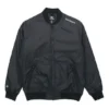 Jachetă Converse Aviator pentru bărbați, uniformă de baseball, țesută, rezistentă la vânt, cu fermoar, toamnă, negru