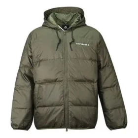 Jachetă cu glugă și umplutură de puf Mărimi asiatice „Cargo Khaki”