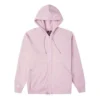 Jachetă cu glugă, mâneci lungi și fermoar, culoare solidă, mărimi asiatice „Roz-violet”