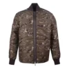 Jachetă cu guler ridicat, imprimeu camuflaj, mărime asiatică „Camo Green”