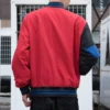 Jachetă de baseball Mărimi asiatice „Albastru Roșu Negru”