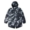 Jachetă de iarnă cu imprimeu, mărimi asiatice „Black Multi”