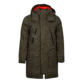 Jachetă de puf cu imprimeu Sideline, lungime medie, mărimi asiatice „Olive Green”