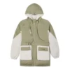Jachetă de puf Mărimi asiatice „Olive Green White”