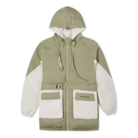 Jachetă de puf Mărimi asiatice „Olive Green White”