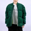 Jachetă din velur cu talie în stil asiatic „Green”