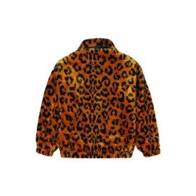 Jachetă largă cu imprimeu leopard retro, stil pentru cuplu, mărimi asiatice, „maro”
