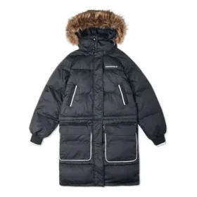 Jachetă lungă convertibilă din puf, mărimi asiatice „Negru”