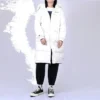 Jachetă lungă cu puf Mărimi asiatice „Alb”