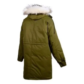 Jachetă lungă cu puf, mărimi asiatice „Olive Green”