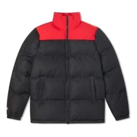 Jachetă matlasată Colorblock Mărimi Asia „Negru Roșu”