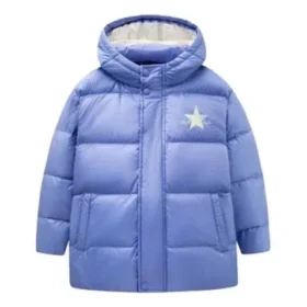 Jachetă matlasată cu logo imprimat, mărimi asiatice „Purple White”