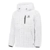 Jachetă matlasată cu umplutură de puf AOP Mărimi asiatice „White”