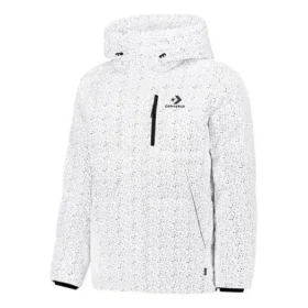 Jachetă matlasată cu umplutură de puf AOP Mărimi asiatice „White”