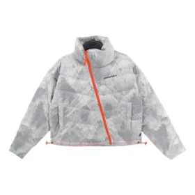 Jachetă matlasată Mărimi asiatice „White Grey”