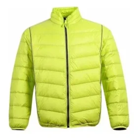 Jachetă matlasată ușoară cu guler în picioare, mărimi asiatice „Verde fluorescent”