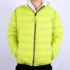 Jachetă matlasată ușoară cu guler în picioare, mărimi asiatice „Verde fluorescent”