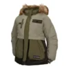 Jachetă premium de modă, lungime medie, mărimi asiatice „Army Green”