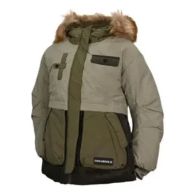 Jachetă premium de modă, lungime medie, mărimi asiatice „Army Green”