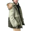 Jachetă premium de modă, lungime medie, mărimi asiatice „Army Green”