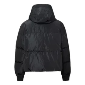 Jachetă pufoasă oversized cu umplutură de puf, mărimi asiatice, „Negru”