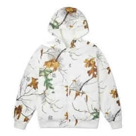 Jachetă reversibilă Real Tree cu imprimeu frunze Mărimi asiatice „Casual White”