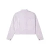 Jachetă scurtă casual reversibilă cu imprimeu, violet
