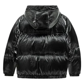 Jachetă scurtă cu puf Logo, mărimi asiatice „Negru”