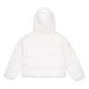 Jachetă scurtă din puf și material textil, mărimi asiatice „White”