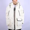 Jachetă scurtă din puf Mărimi asiatice „Alb”