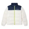 Jachetă scurtă din puf Mărimi asiatice „White Midnight Navy”