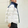 Jachetă scurtă din puf Mărimi asiatice „White Midnight Navy”