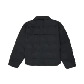 Jachetă scurtă matlasată cu puf, mărimi asiatice, „Negru”