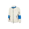 Jachetă Sherpa din fleece polar, călduroasă, cu blocuri de culoare și guler ridicat