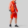 Jachetă sport casual pentru bărbați Converse x Feng Chen Wang, cu îmbinări încrucișate și culori contrastante, portocaliu