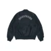 Jachetă sport retro aviator unisex cu logo SS22, negru